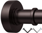 Black Tension Shower Curtain Rod – Adjustable 18-79 Inches, Fits 20-78 Inch Spaces (Ideal for 72" Wide Bathrooms), No Drill Rust Resistant Spring Rod for Bathroom