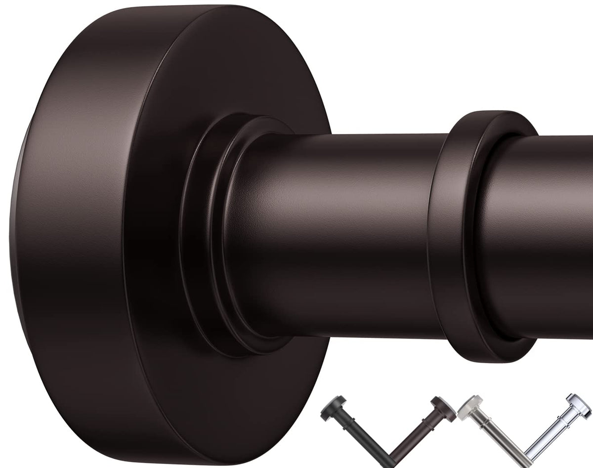 Black Tension Shower Curtain Rod – Adjustable 18-79 Inches, Fits 20-78 Inch Spaces (Ideal for 72" Wide Bathrooms), No Drill Rust Resistant Spring Rod for Bathroom