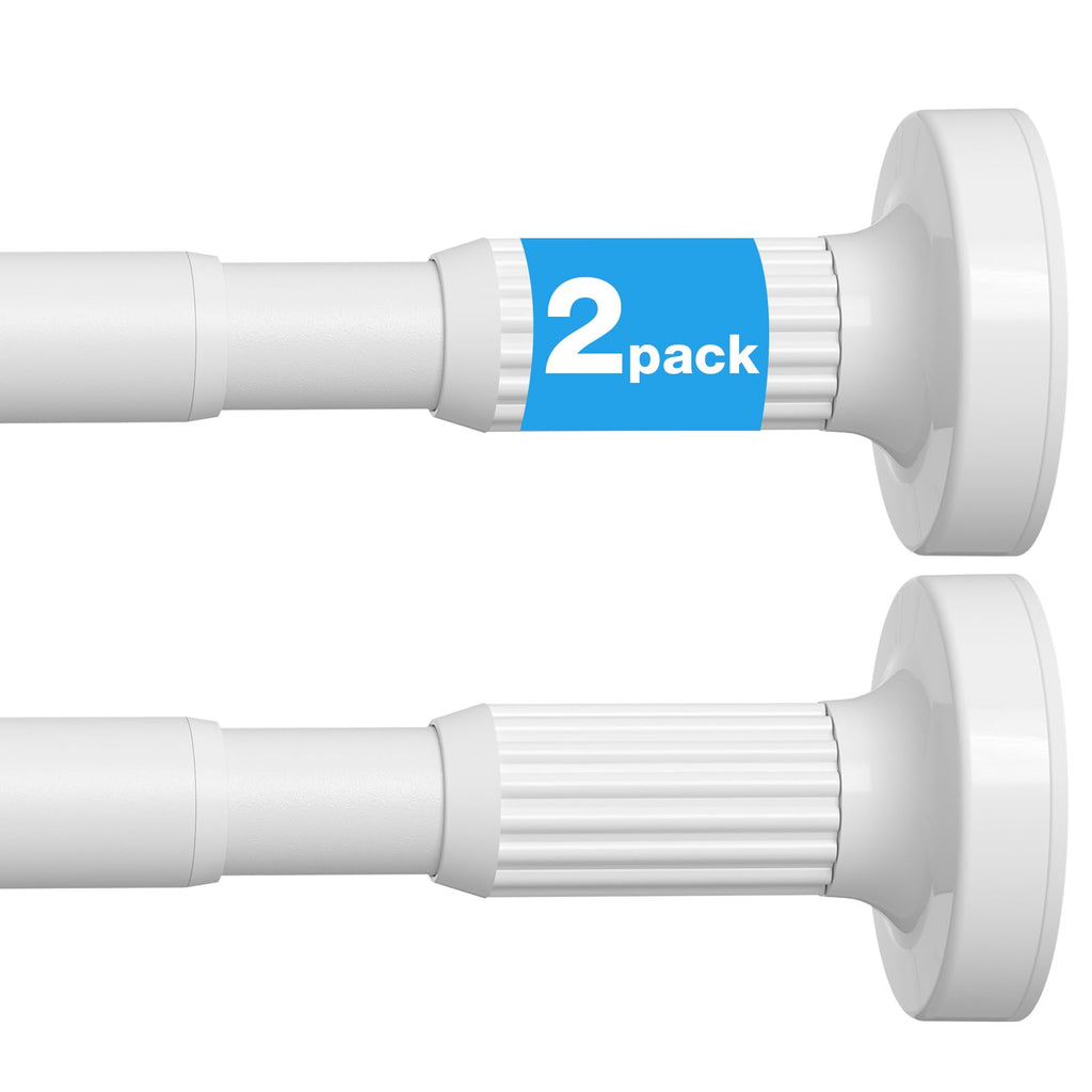 AIZESI 2 Pack Adjustable Shower Curtain Rods, Fits 32"-90" Black
