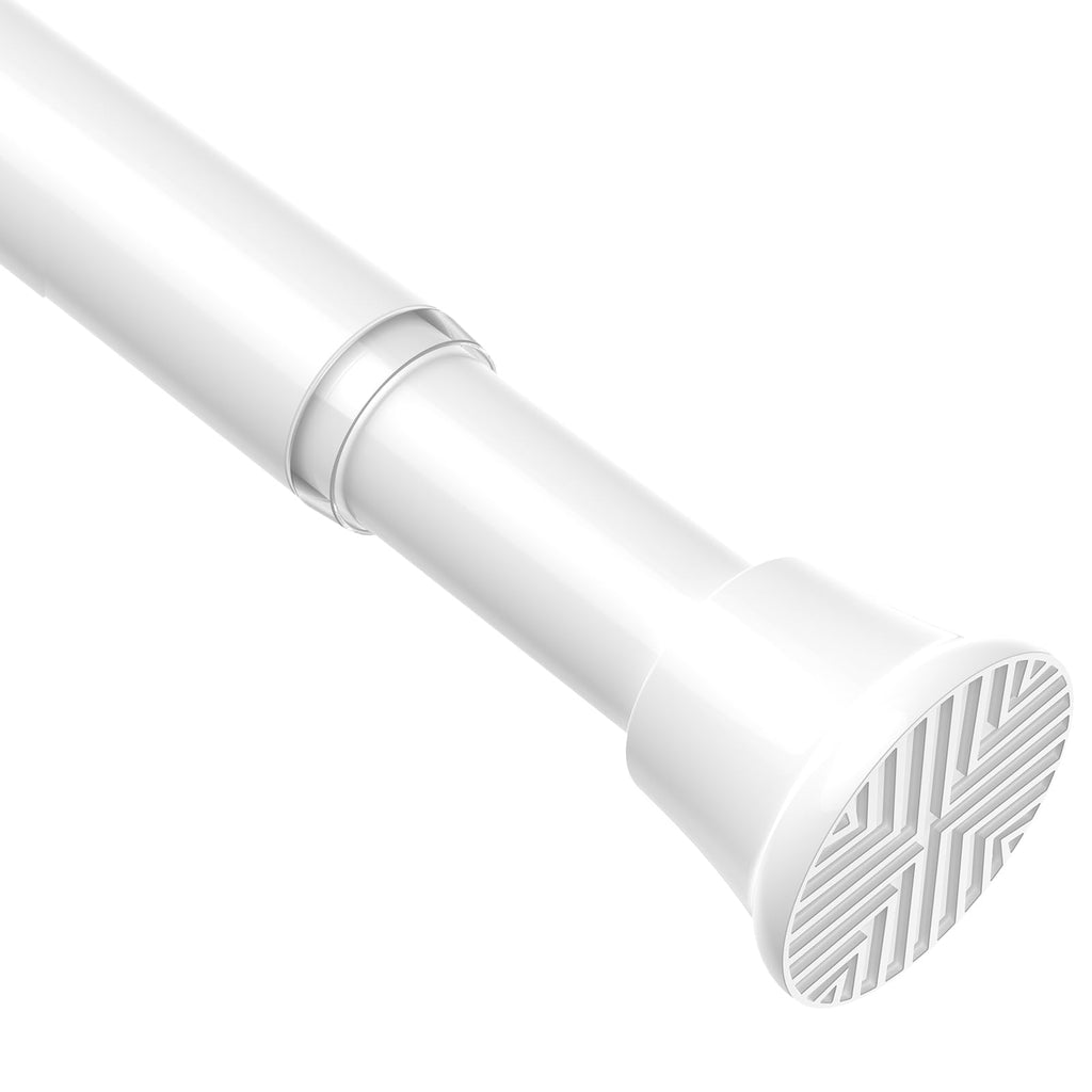 AIZESI Tension Rod 24-46 inch, Tool-Free No Drill Spring Curtain Rod, Black