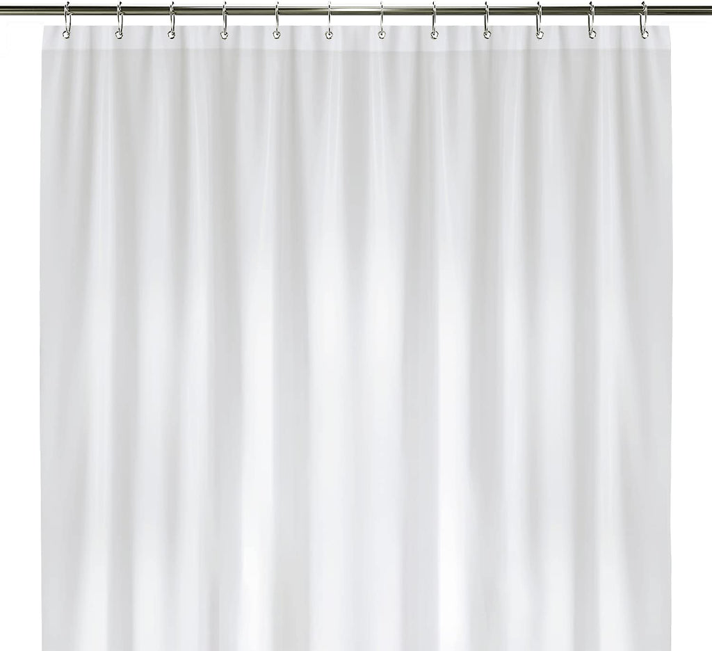 LiBa Shower Curtain PEVA 8G, 72x72 Inch Clear Pebbles with Magnets