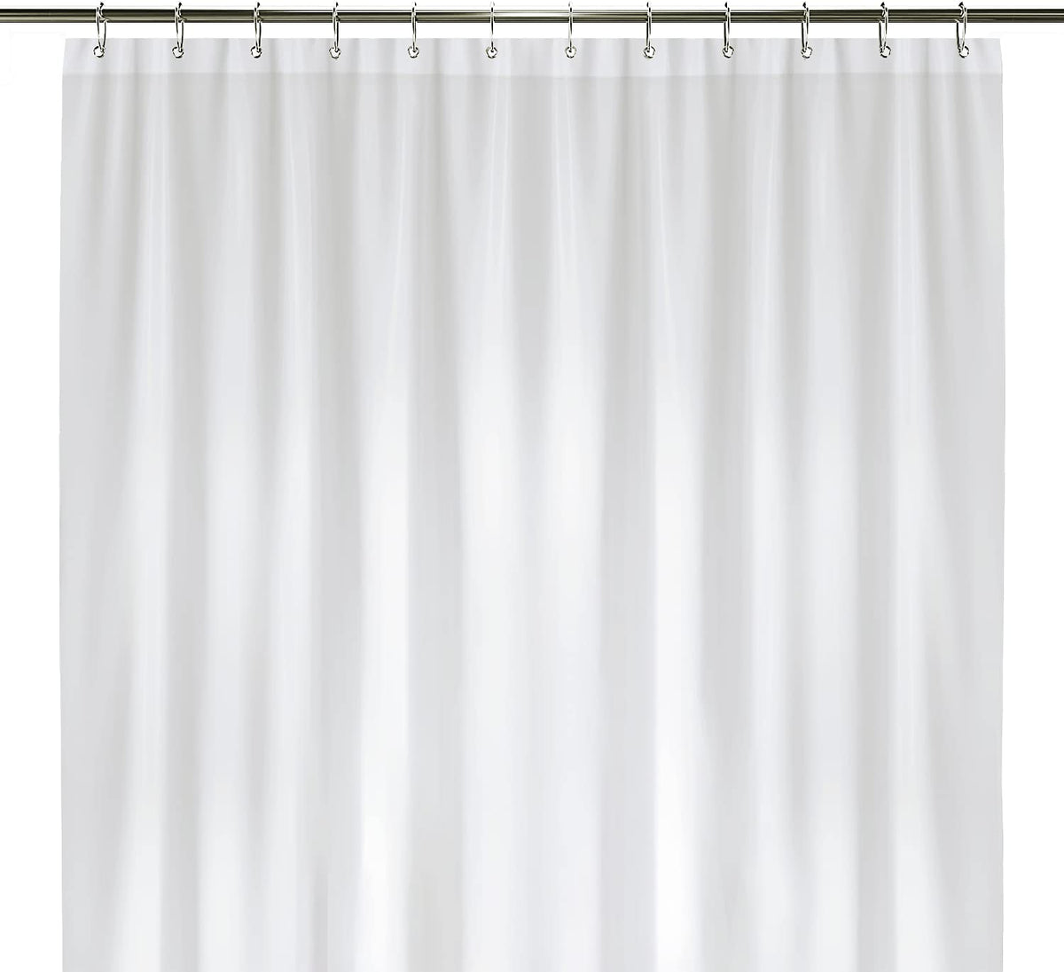 LiBa Shower Curtain PEVA 8G, 72x72 Inch Clear Pebbles with Magnets