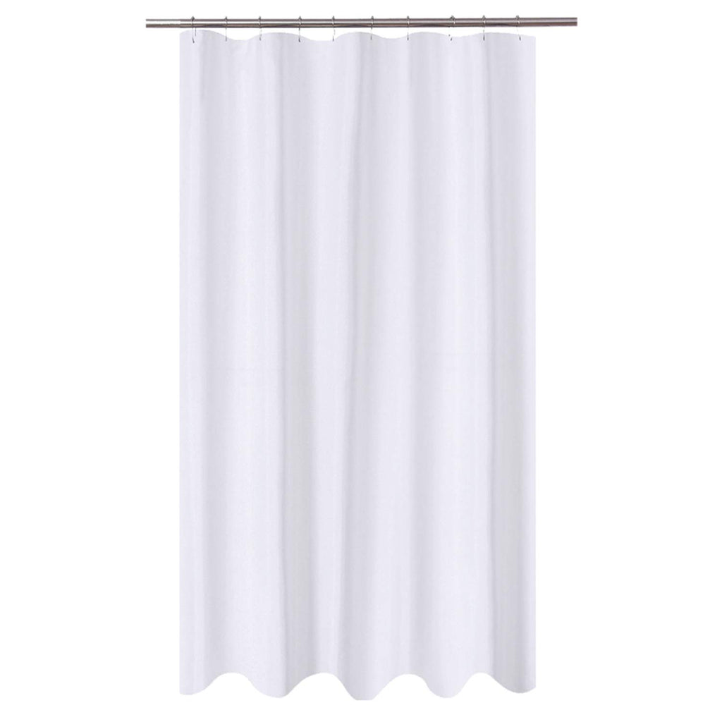 N&Y HOME Fabric Small Stall Shower Curtain Liner Extra Long 36x84, White