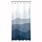 Sunlit Designer Popular Shower Curtain, Ombre Blue Fabric Contemporary Shower Curtains for Bathroom Décor