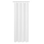 N&Y HOME Fabric Small Stall Shower Curtain Liner Extra Long 36x84, White