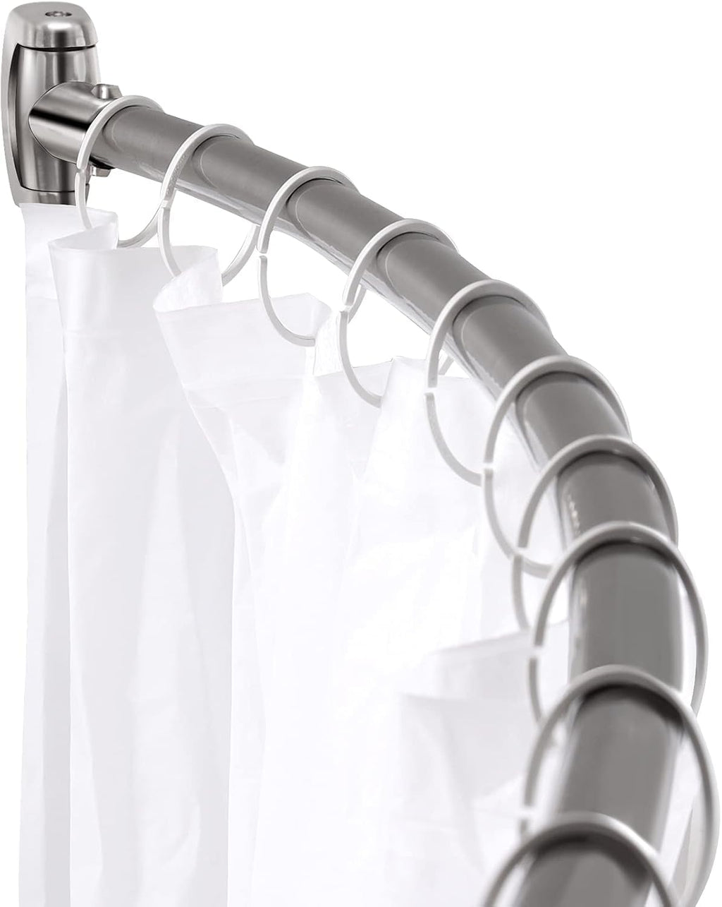 Chrsouly Curved Shower Curtain Rod, Heavy Duty, Adjustable 42-72 inch