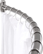 Chrsouly Curved Shower Curtain Rod, Heavy Duty, Adjustable 42-72 inch