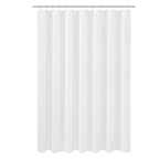 N&Y HOME Fabric Small Stall Shower Curtain Liner Extra Long 36x84, White