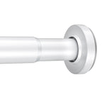 AmazerBath Nickel Spring Tension Shower Curtain Rod 31-75 Inches, 1 Inch Diameter Heavy Duty Tension Rod Rust Proof Bathroom Curtain Rod, Adjustable No Drill Easy Segmented Installation