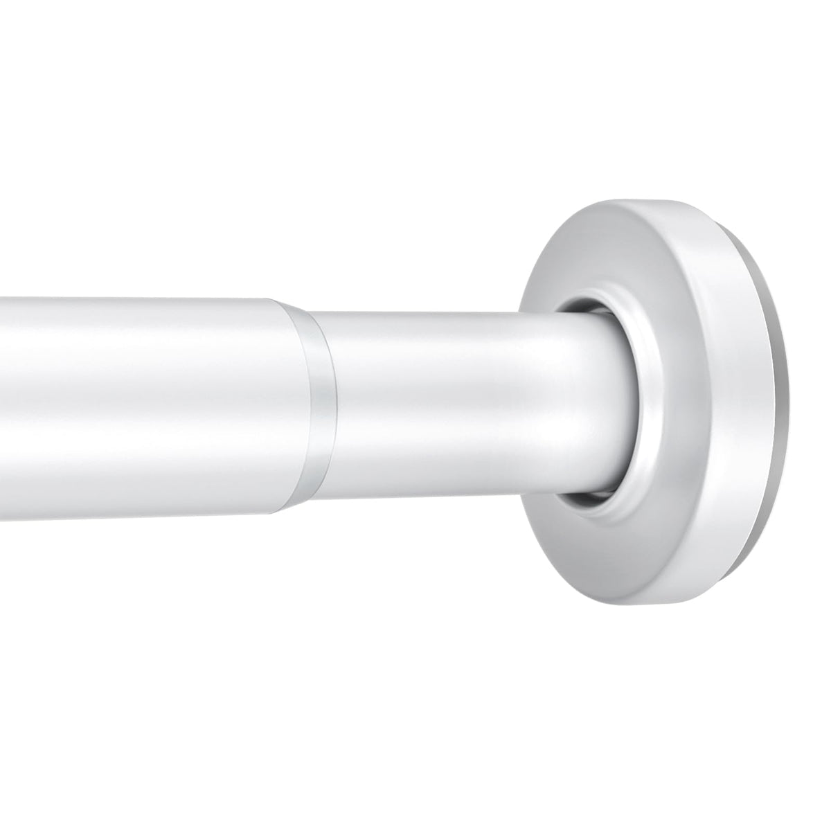 AmazerBath Nickel Spring Tension Shower Curtain Rod 31-75 Inches, 1 Inch Diameter Heavy Duty Tension Rod Rust Proof Bathroom Curtain Rod, Adjustable No Drill Easy Segmented Installation