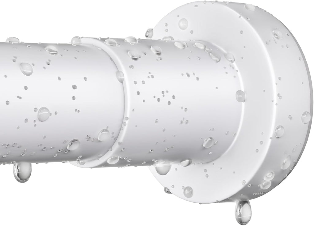 ZYRW White Shower Curtain Rod 36-84 Inches No Drill Adjustable Shower Rod