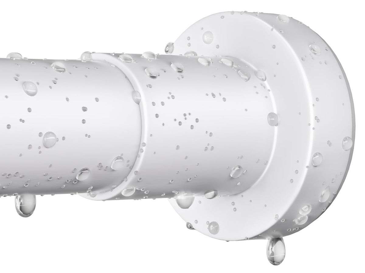 ZYRW White Shower Curtain Rod 36-84 Inches No Drill Adjustable Shower Rod