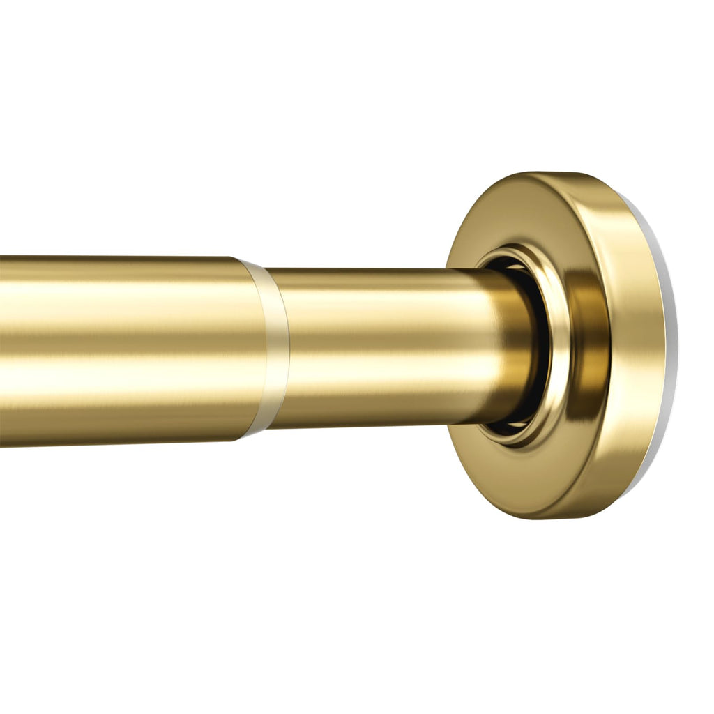 AmazerBath Nickel Spring Tension Shower Curtain Rod 31-75 Inches, 1 Inch Diameter Heavy Duty Tension Rod Rust Proof Bathroom Curtain Rod, Adjustable No Drill Easy Segmented Installation
