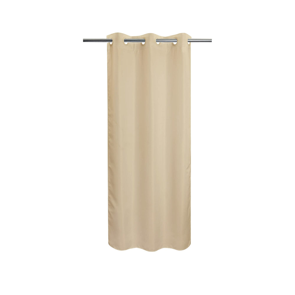 River Dream No Hook Fabric Shower Curtain TPU Lining, White, 71x74