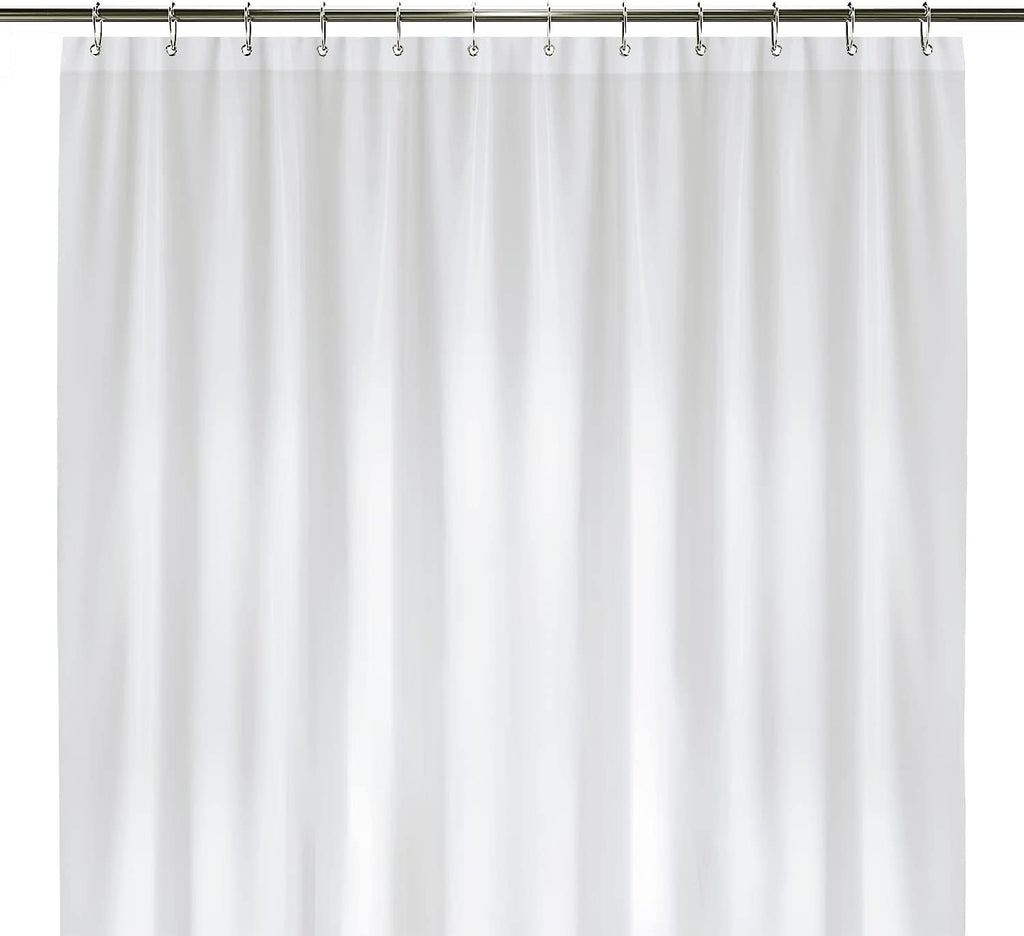 LiBa Shower Curtain PEVA 8G, 72x72 Inch Clear Pebbles with Magnets