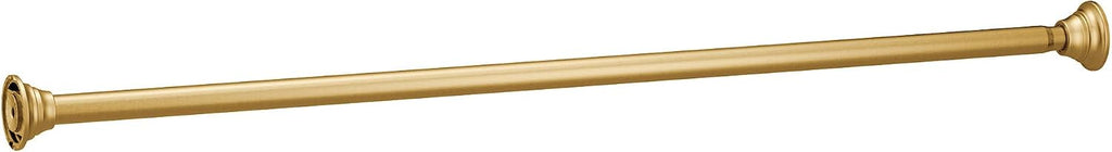 Moen TR1000BG 44-Inch to 72-Inch Adjustable Tension Mounted Straight Shower Curtain Rod, No Drilling Required, Brushed Gold Finish, Fits Standard Bathtubs