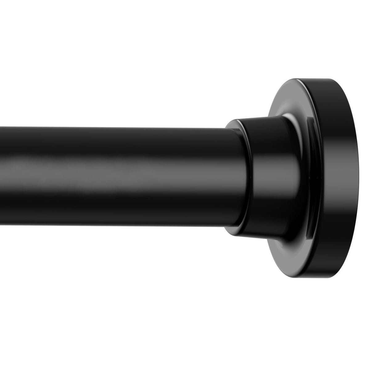 Black Tension Curtain Rod for Windows 28 to 48 Inch Spring Curtain Rods
