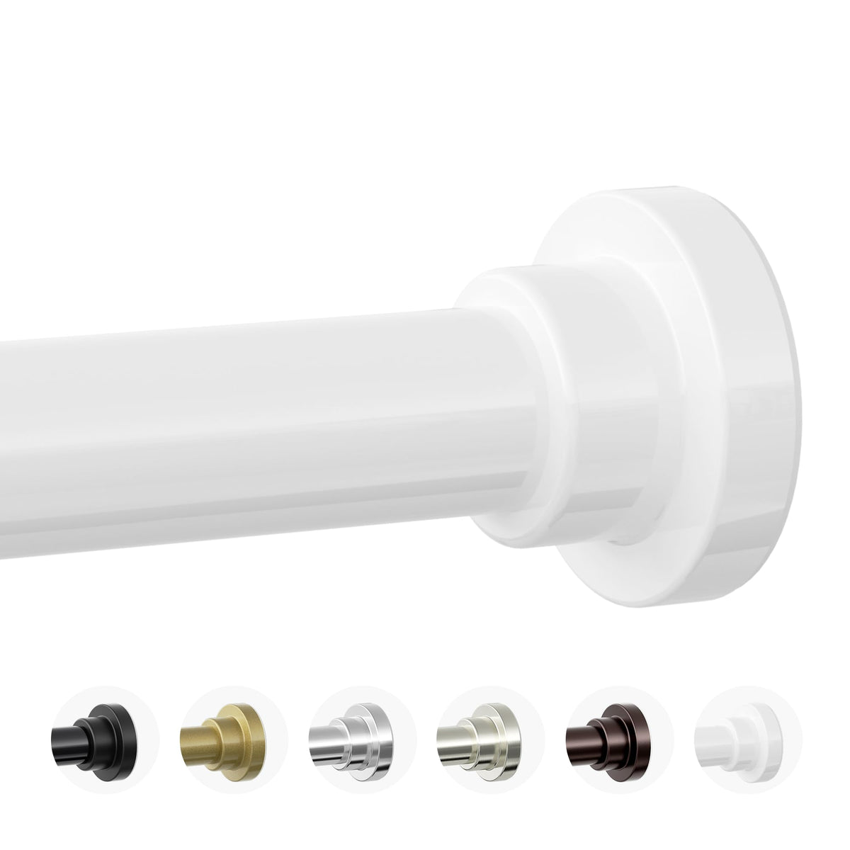 Mcrbeay Shower Curtain Rod, 1" Diameter Heavy Duty Tension Shower Rod