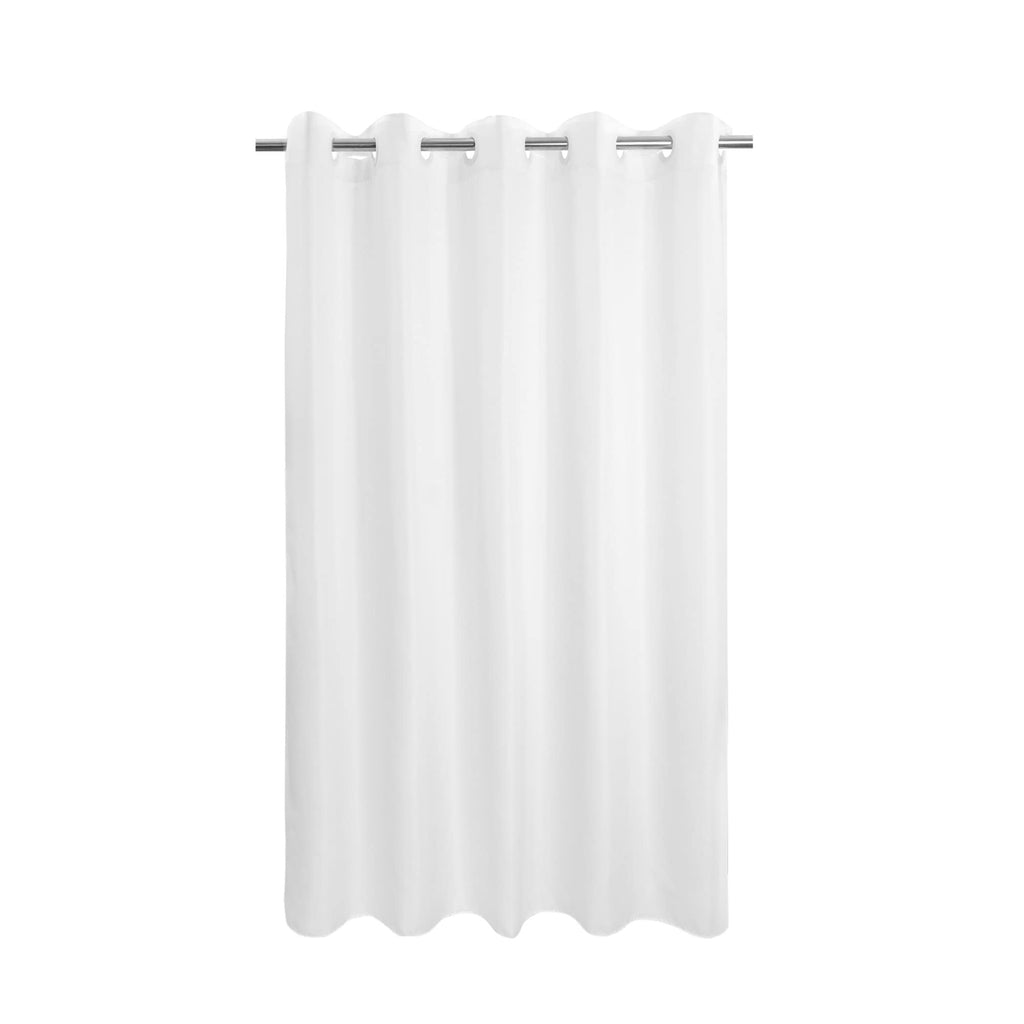 River Dream No Hook Fabric Shower Curtain TPU Lining, White, 71x74