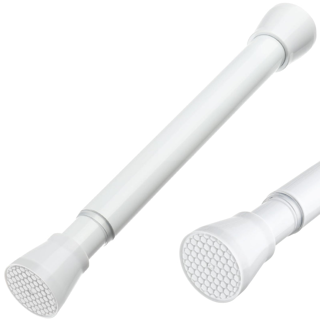 MEXAU Tension Curtain Rod for Windows 45 to 77 Inch, White