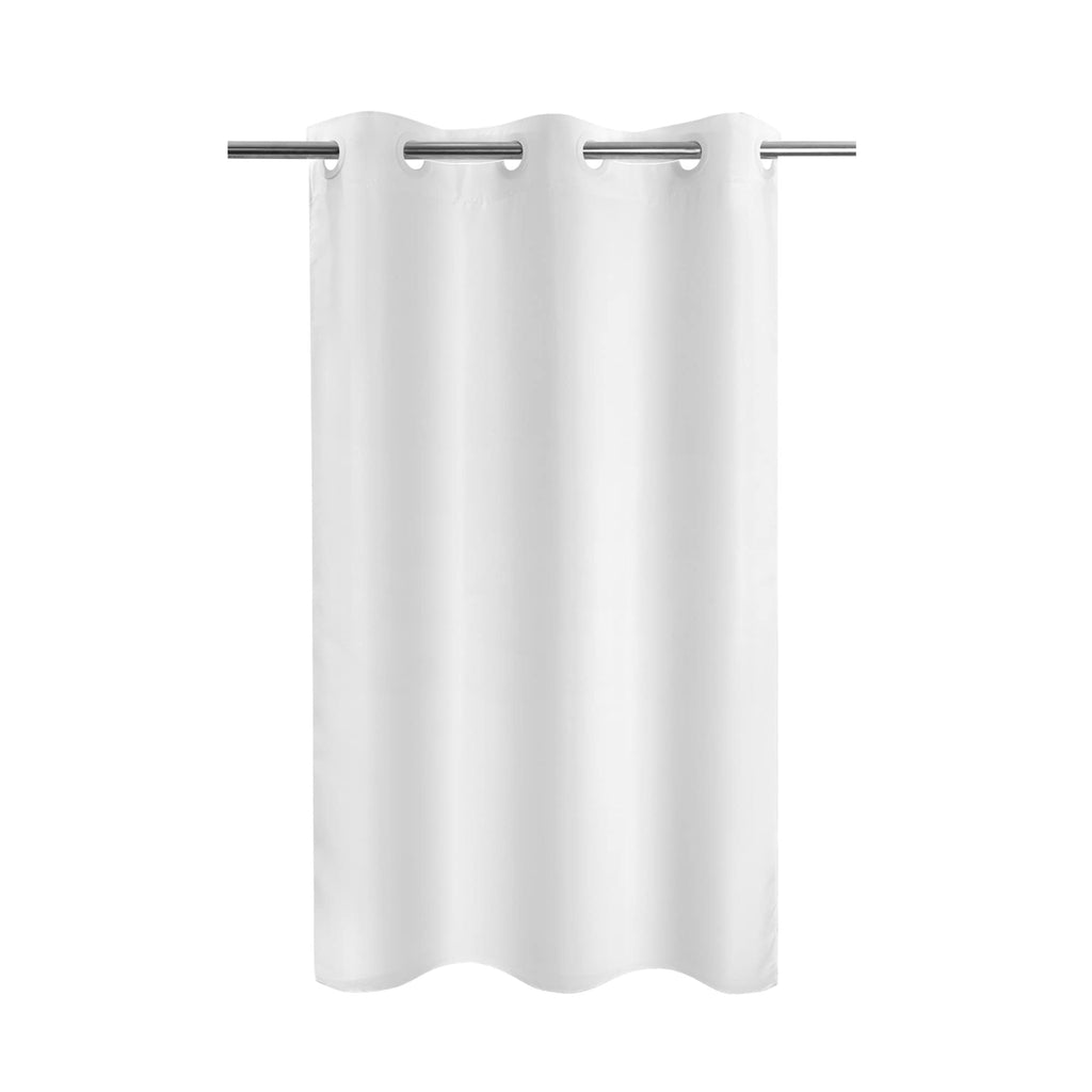 River Dream No Hook Fabric Shower Curtain TPU Lining, White, 71x74