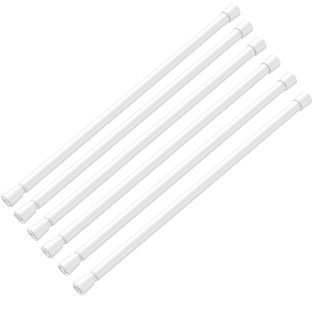 AIZESI 2Pcs Spring Tension Curtain Rods, Adjustable 26-39 Inch, White
