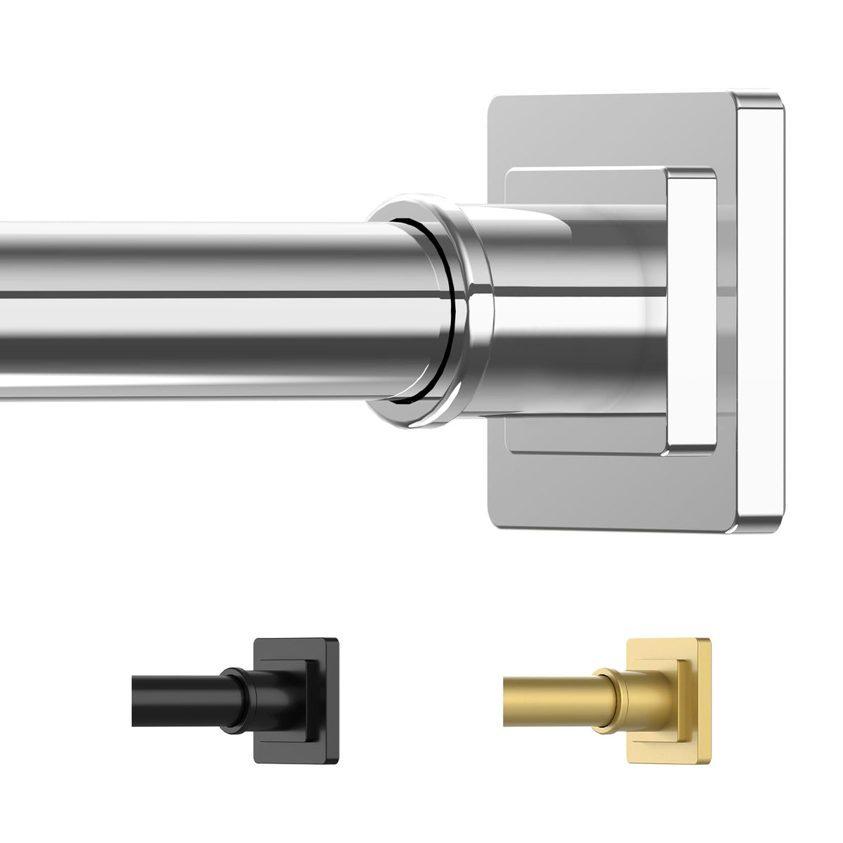 UIOSANRT Gold Shower Curtain Rod 31-79 Inches Non-Slip Shower Rod Tension Mounted No Drill Shower Curtain Rods Spring Tension Rod Adjustable Tension Curtain Rod for Windows Bathroom