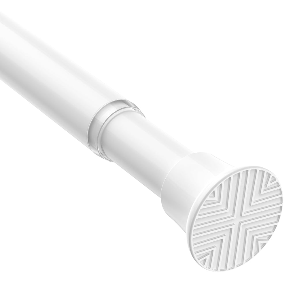 AIZESI Tension Rod 24-46 inch, Tool-Free No Drill Spring Curtain Rod, Black