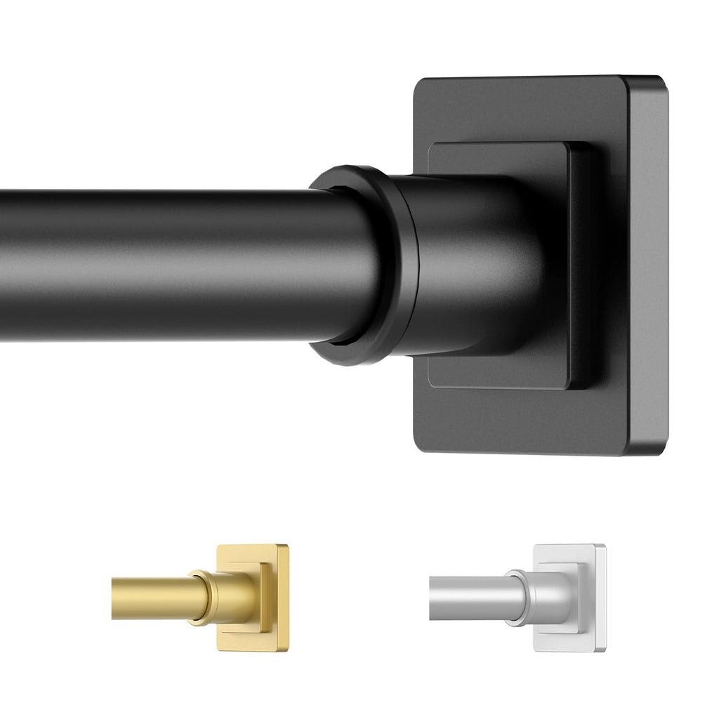 UIOSANRT Gold Shower Curtain Rod 31-79 Inches Non-Slip Shower Rod Tension Mounted No Drill Shower Curtain Rods Spring Tension Rod Adjustable Tension Curtain Rod for Windows Bathroom