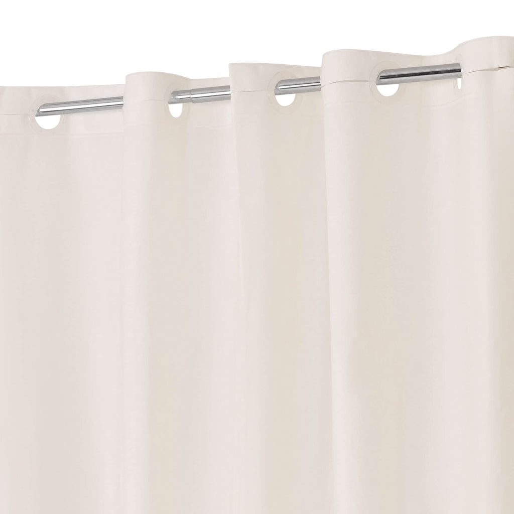 No Hook Shower Curtain or Liner, Standard Size 71 x 74, Pebble