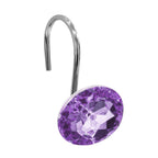 Crystal Diamond Round Shower Curtain Hooks Rings for Bathroom,Sage,12PCS