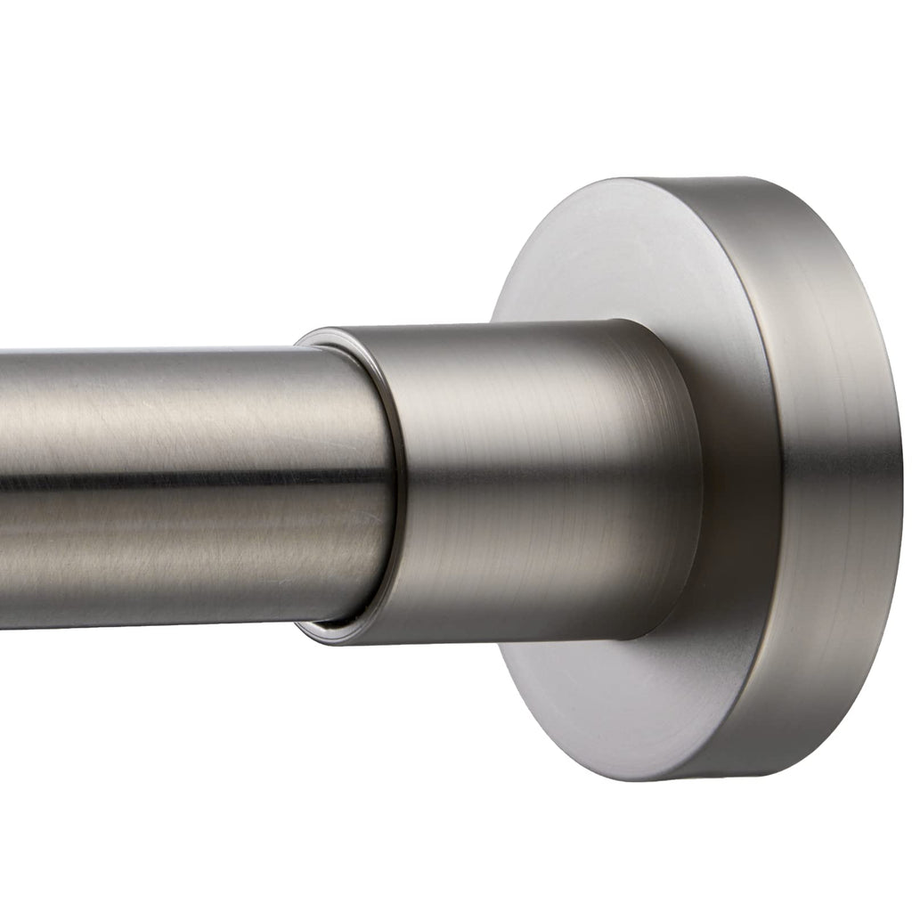 Shower Curtain Rod Tension- No Drill Non-Slip Spring Tension Shower Rod for Window or Bathroom, 43-73 inches Metal Steel, Gold