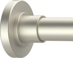 GXOACKJ Brushed Nickel Shower Curtain Rods - 31-80 Inch Spring Tension Shower Rods for Bathroom, Adjustable, No Drilling, No Rust, Stainless Steel
