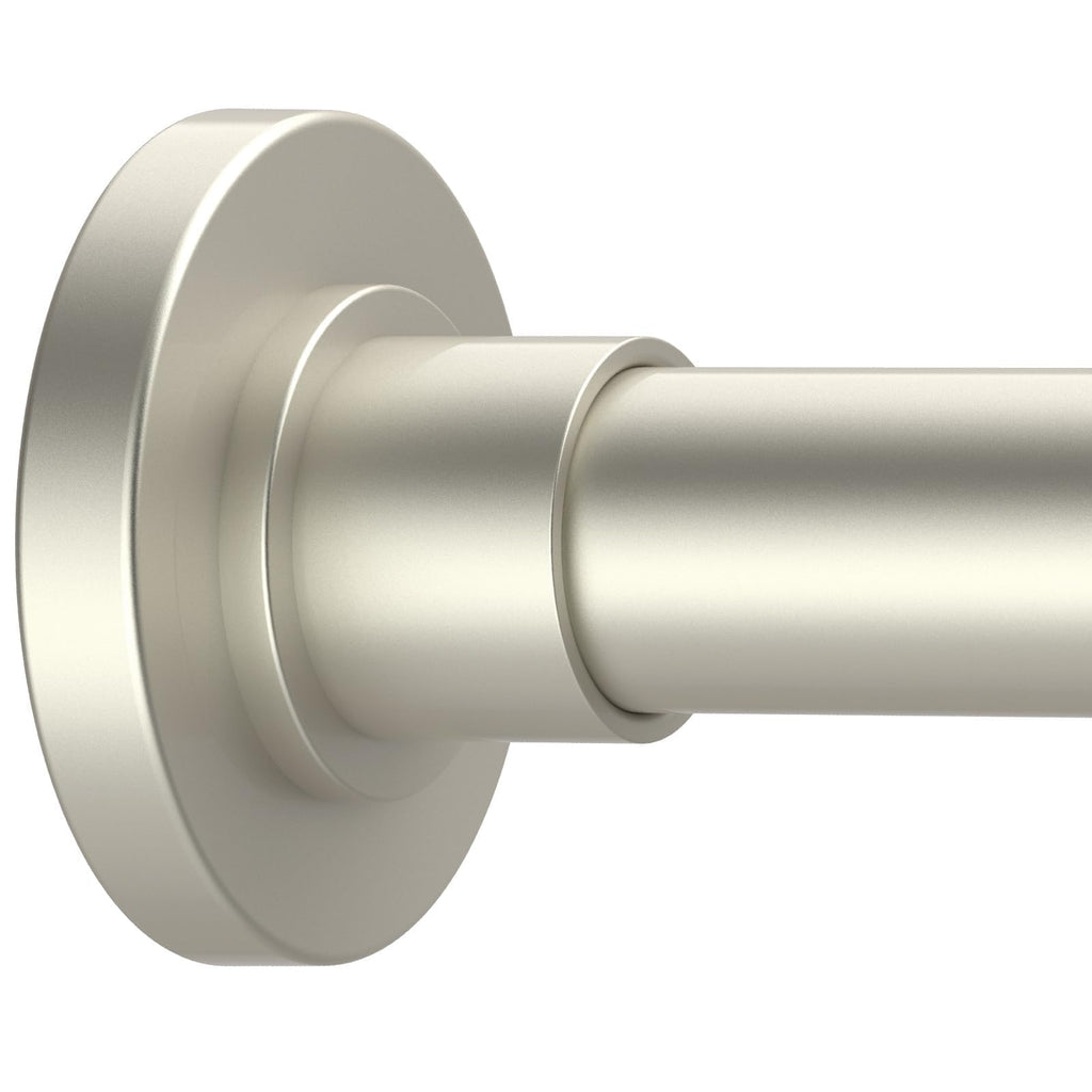 GXOACKJ Brushed Nickel Shower Curtain Rods - 31-80 Inch Spring Tension Shower Rods for Bathroom, Adjustable, No Drilling, No Rust, Stainless Steel