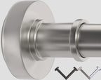 Black Tension Shower Curtain Rod – Adjustable 18-79 Inches, Fits 20-78 Inch Spaces (Ideal for 72" Wide Bathrooms), No Drill Rust Resistant Spring Rod for Bathroom