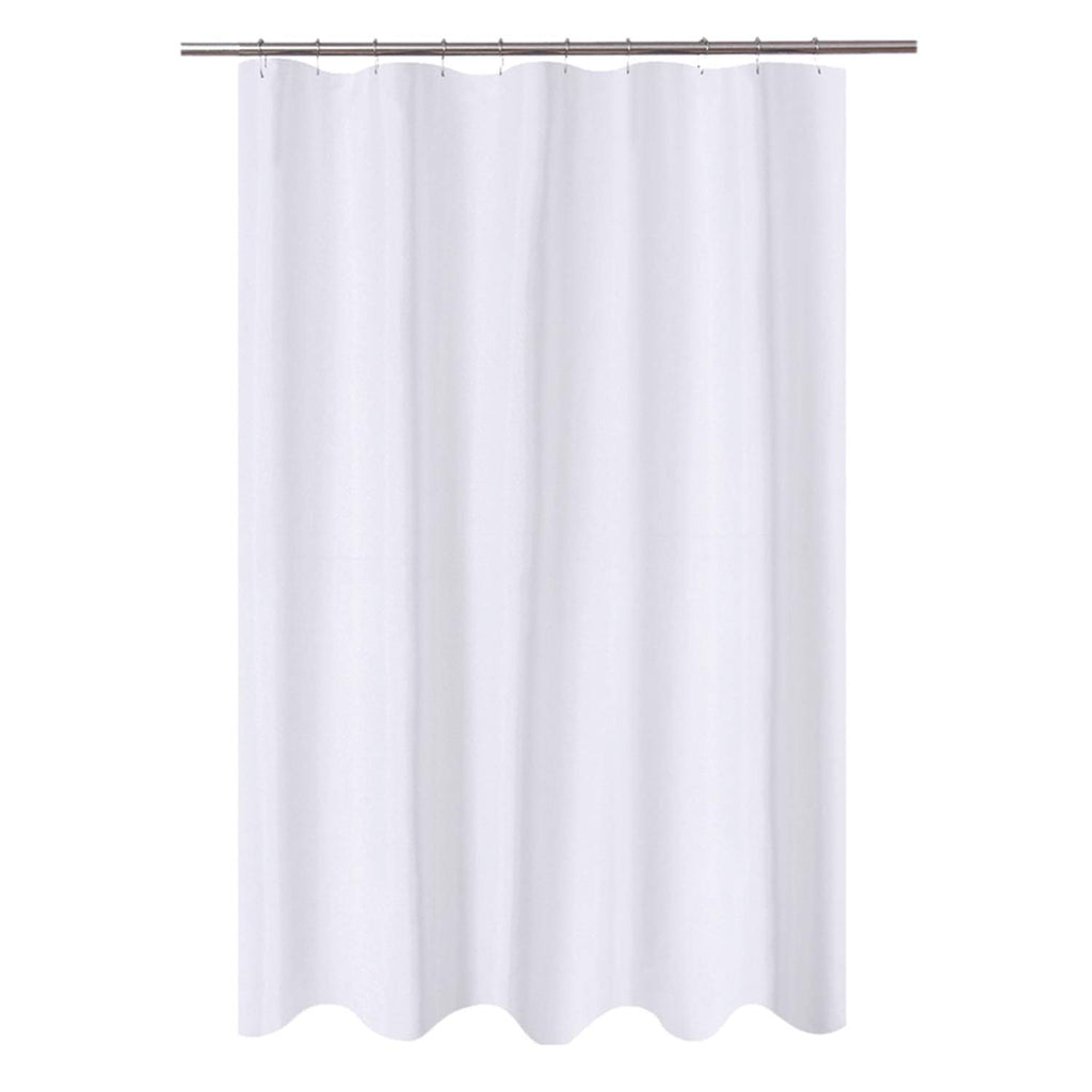 N&Y HOME Fabric Small Stall Shower Curtain Liner Extra Long 36x84, White