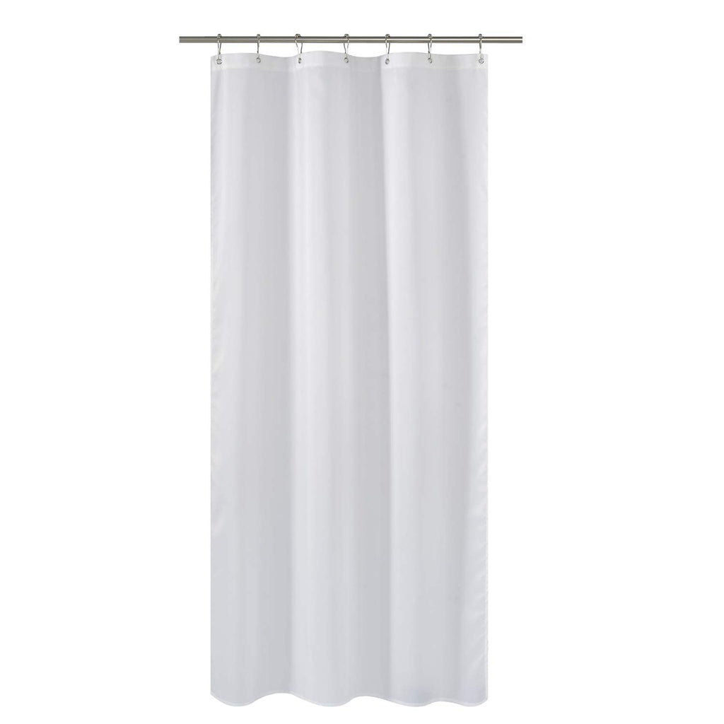 N&Y HOME Fabric Small Stall Shower Curtain Liner Extra Long 36x84, White