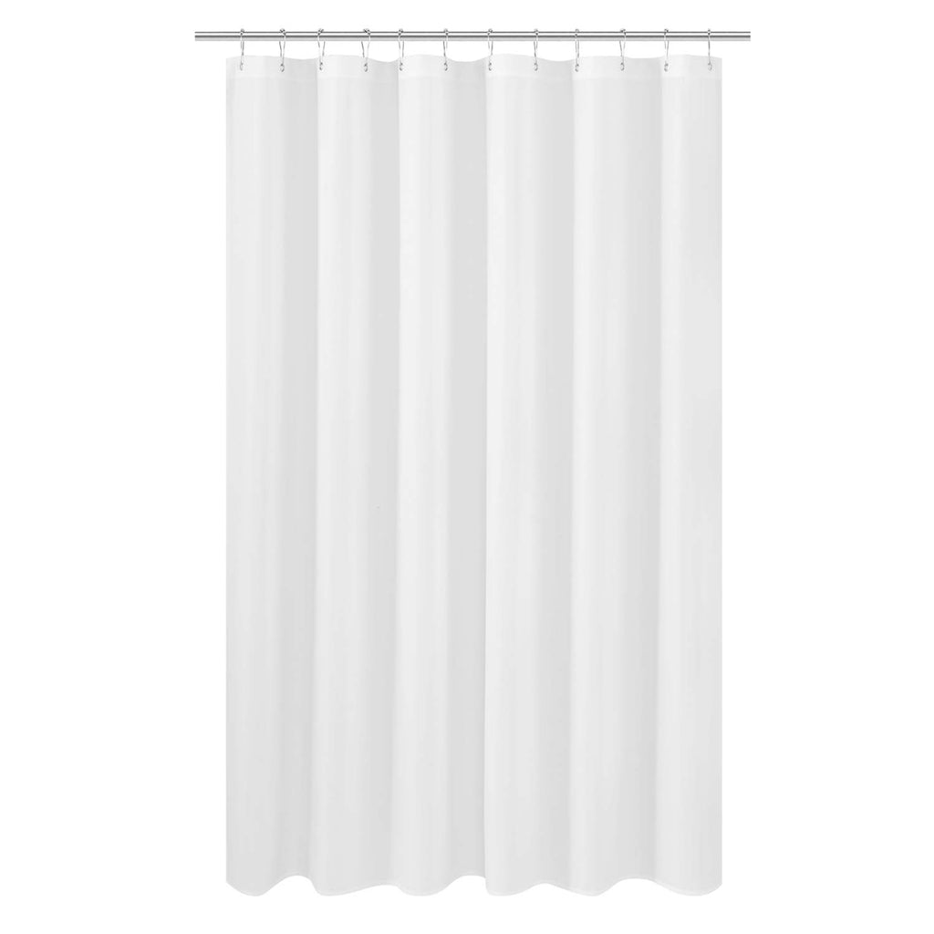 N&Y HOME Fabric Small Stall Shower Curtain Liner Extra Long 36x84, White