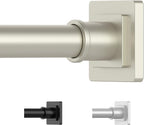 UIOSANRT Brushed Nickel Shower Curtain Rod 31-79 Inches Non-Slip Shower Rod Tension Mounted No Drill Tension Shower Curtain Rods Spring Tension Rod for Windows Bathroom