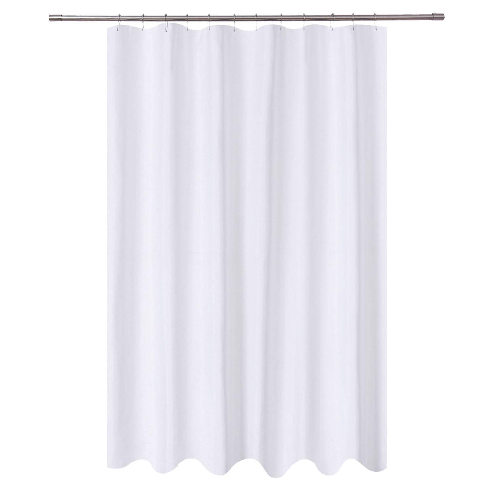 N&Y HOME Fabric Small Stall Shower Curtain Liner Extra Long 36x84, White