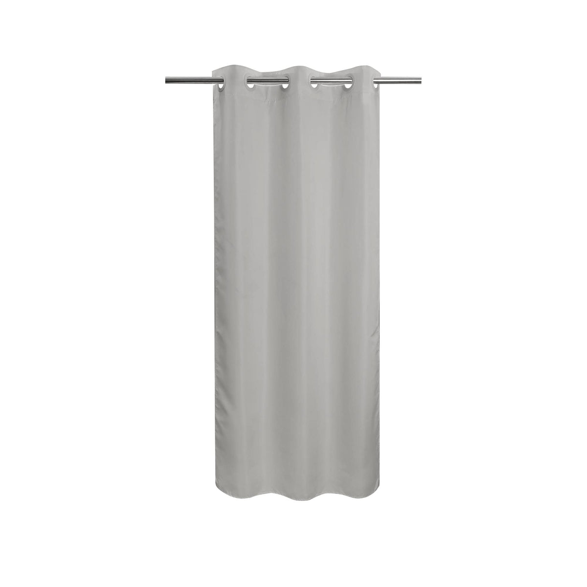 River Dream No Hook Fabric Shower Curtain TPU Lining, White, 71x74