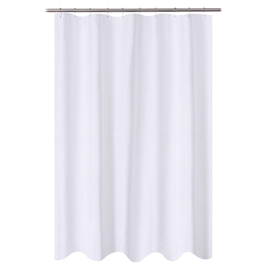N&Y HOME Fabric Small Stall Shower Curtain Liner Extra Long 36x84, White