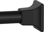 SMODBRODRE Black Shower Curtain Rod, Adjustable 32-80 Inch Tension Spring Curtain Rod No Drilling for Bathroom Kitchen, No Slip, No Rust