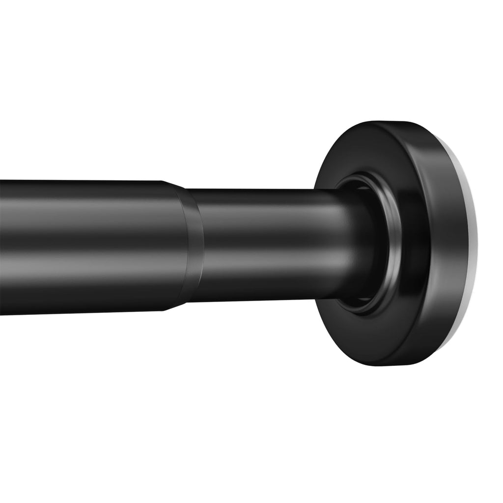 AmazerBath Nickel Spring Tension Shower Curtain Rod 31-75 Inches, 1 Inch Diameter Heavy Duty Tension Rod Rust Proof Bathroom Curtain Rod, Adjustable No Drill Easy Segmented Installation