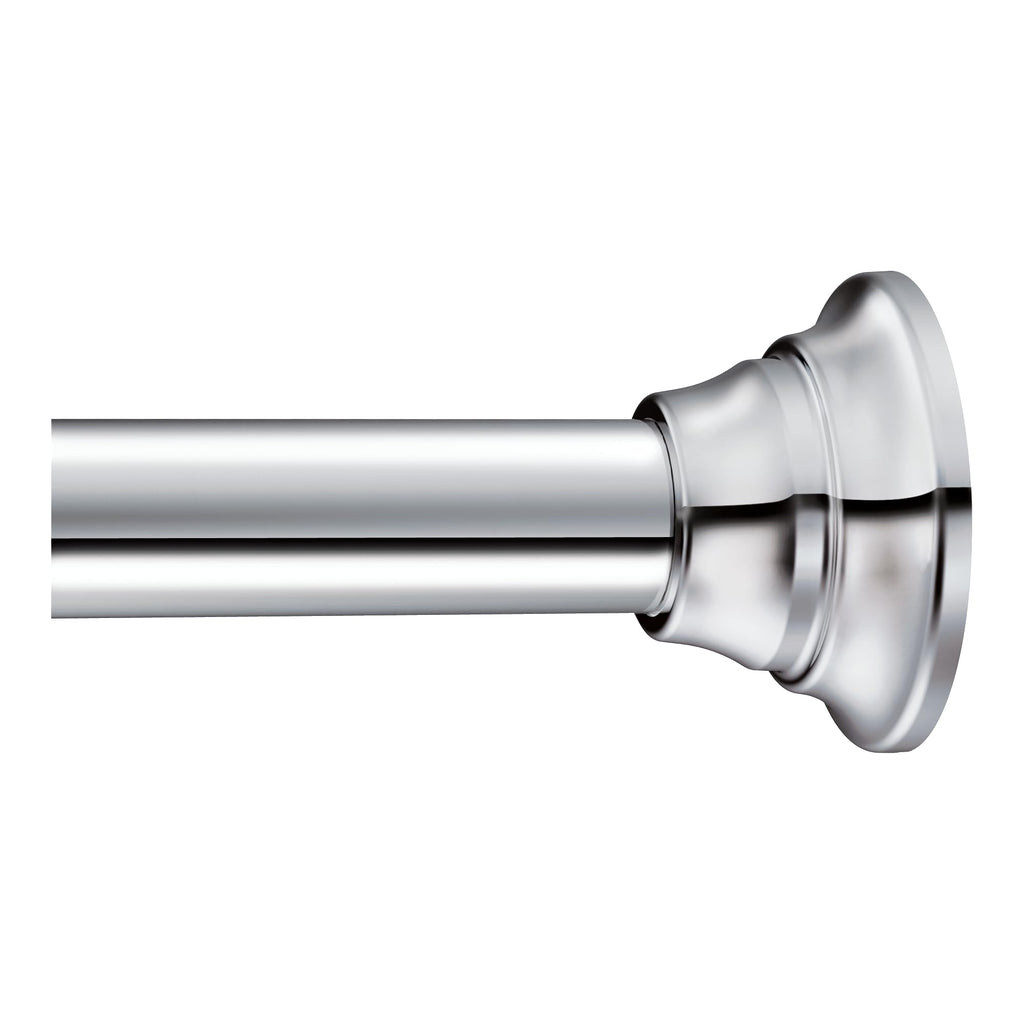 Moen TR1000BG 44-Inch to 72-Inch Adjustable Tension Mounted Straight Shower Curtain Rod, No Drilling Required, Brushed Gold Finish, Fits Standard Bathtubs