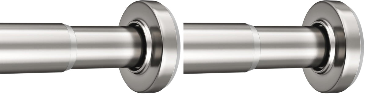 AmazerBath Nickel Spring Tension Shower Curtain Rod 31-75 Inches, 1 Inch Diameter Heavy Duty Tension Rod Rust Proof Bathroom Curtain Rod, Adjustable No Drill Easy Segmented Installation