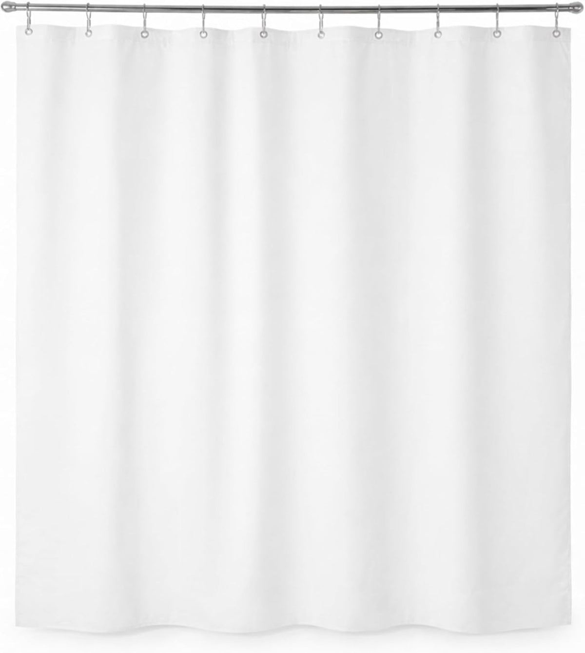 Epica Waterproof Shower Curtain Liner for Bathroom, Metal Grommets (White)