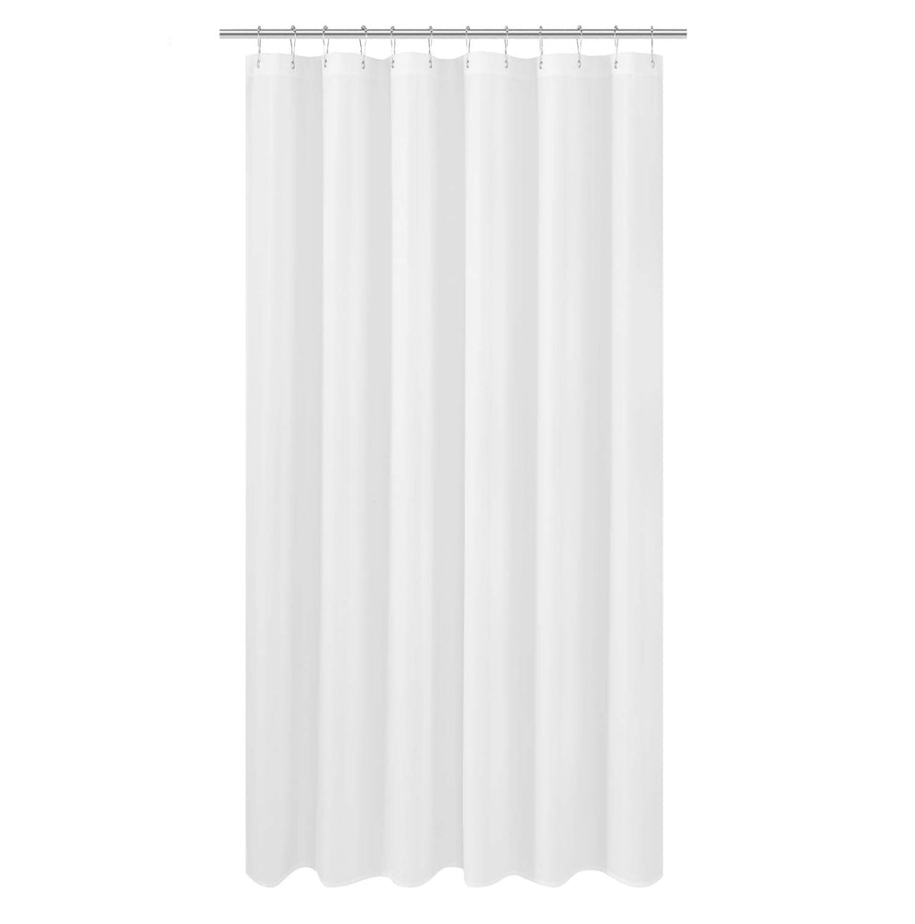 N&Y HOME Fabric Small Stall Shower Curtain Liner Extra Long 36x84, White