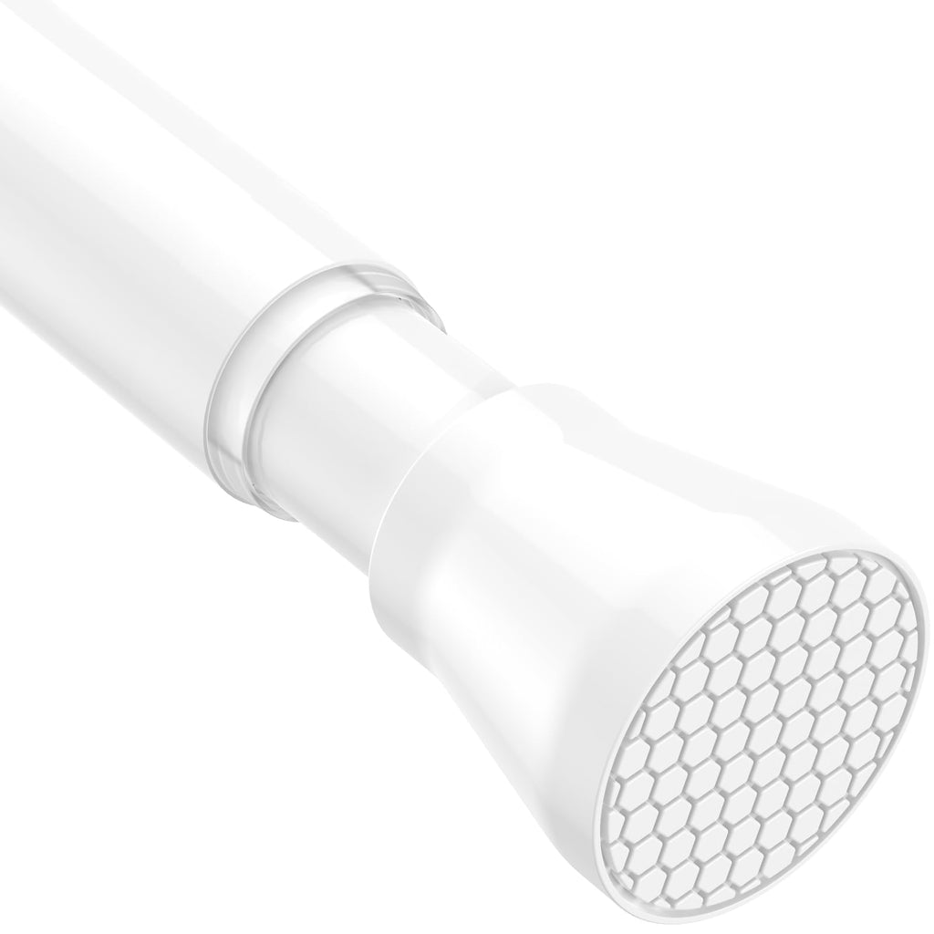 AIZESI Shower Curtain Rod 43 to 73 Inch Spring Tension Rods No Drill, White