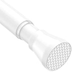 AIZESI Shower Curtain Rod 43 to 73 Inch Spring Tension Rods No Drill, White